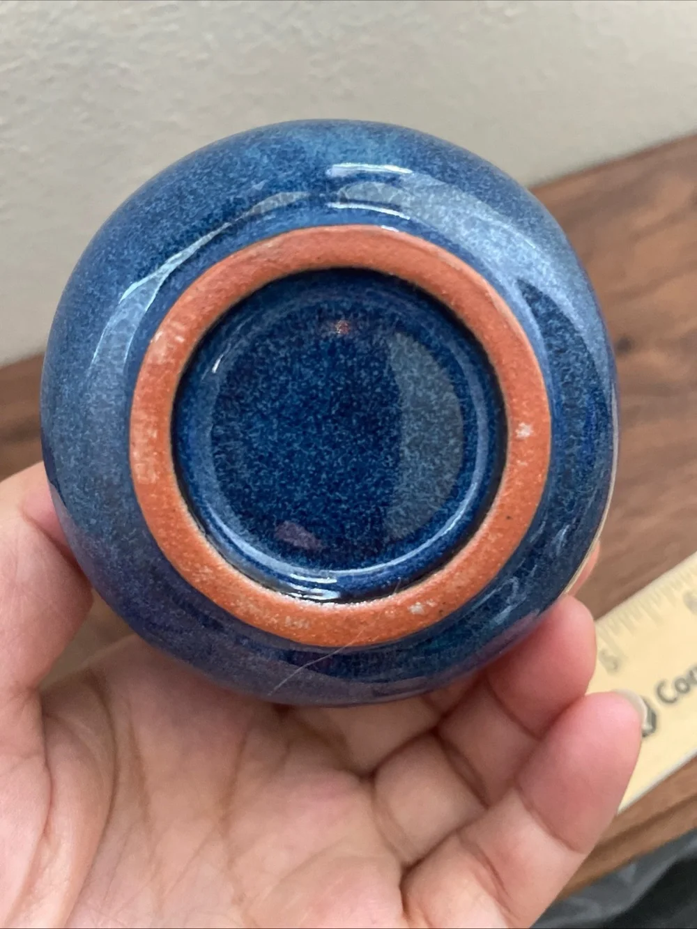 Blue Japanese Ceramic Glazed Decorative Bud Vase
